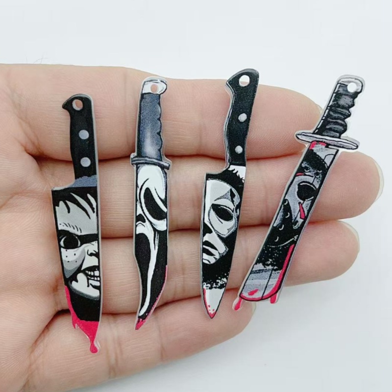 Jewelry Making Pendants - 10 pieces of acrylic jewelry Halloween