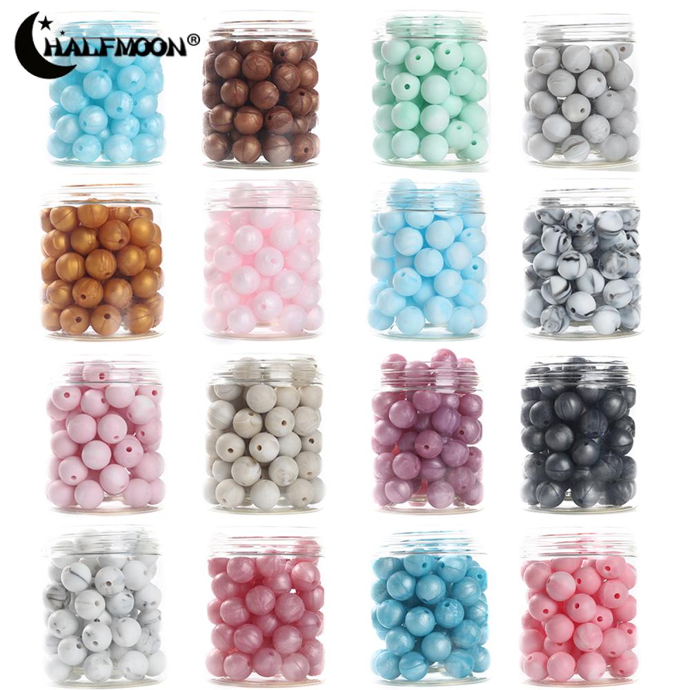 Jewelry Making 3 Year Old - 50Pcs Bottled Silicone Round Beads Baby