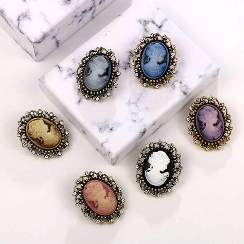 Head Pin Assorted - Vintage Nữ Hoàng Của Cameo Làm