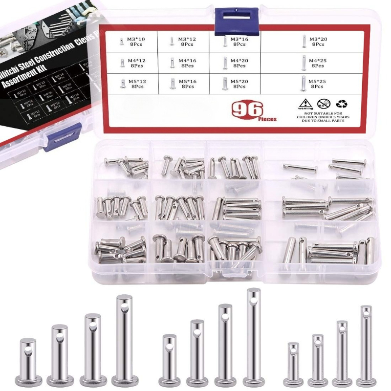 Head Pin Assorted - Flat Head Cylindrical Pin M3 M4