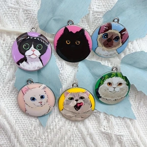 10pcs cartoon animal cat ename - đánh giá và giá Jewelry Making Pendants