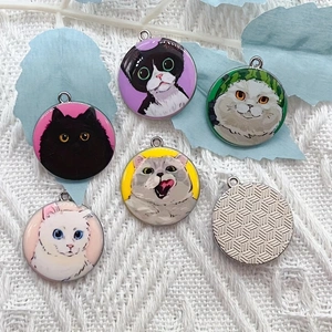 10pcs cartoon animal cat ename - đánh giá và giá Jewelry Making Pendants