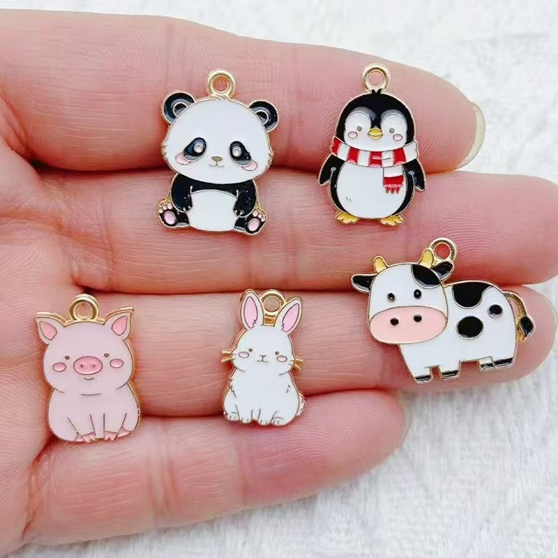 10pcs Cartoon Penguin Panda DI - đánh giá và giá Jewelry Making Pendants