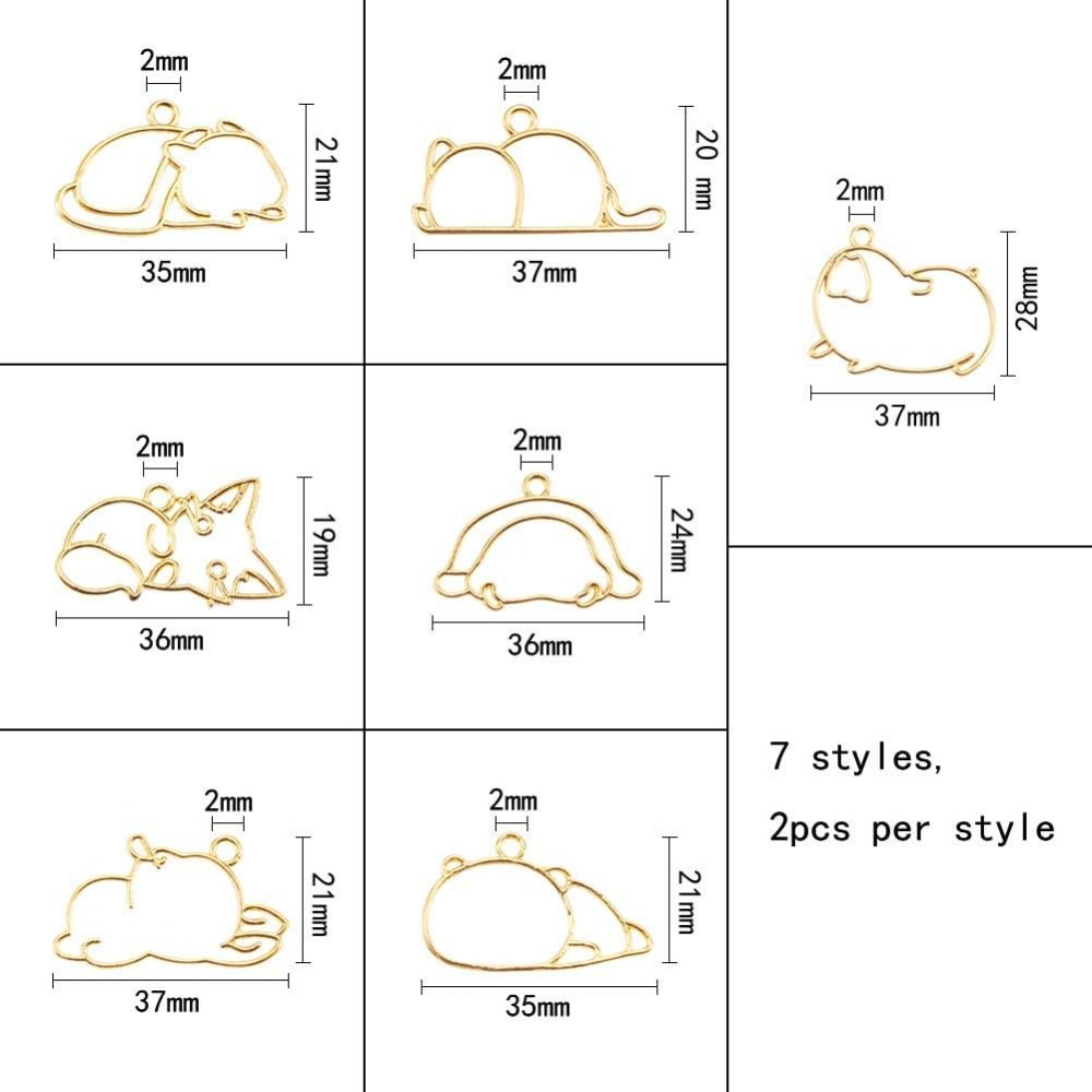 14pcs Hibernator Theme Open Be - đánh giá và giá Jewelry Making Resin