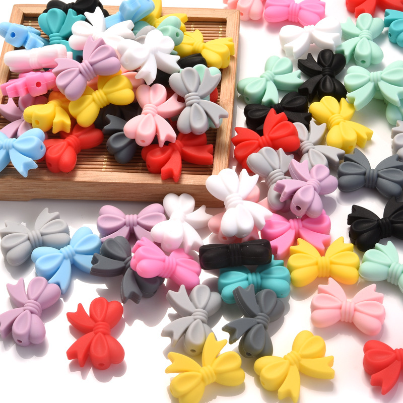 5pcs Silicone Bowknot Beads, B - đánh giá và giá Jewelry Making 3 Year Old