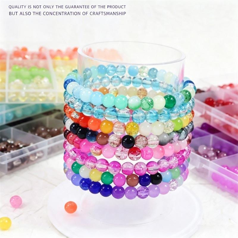 Glass Beads 24Colors 6mm Brace - đánh giá và giá Jewelry Making Tool Kit