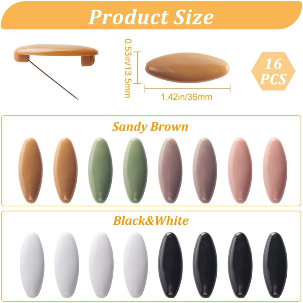 16Pcs 8 Color Hijab Pins Color - đánh giá và giá Head Pin Assorted