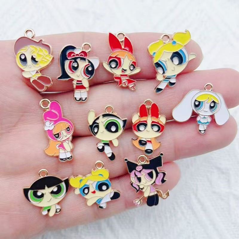 10pcs Alloy Oil-Dripping Carto - đánh giá và giá Jewelry Making Pendants