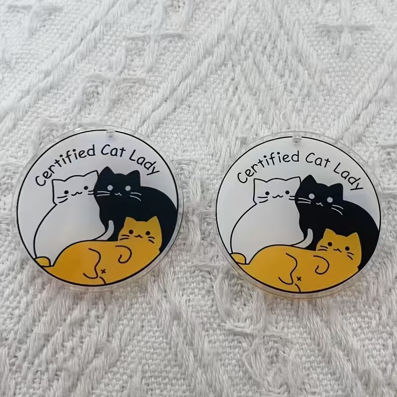 10pcs acrylic cute cat pendant - đánh giá và giá Jewelry Making Pendants