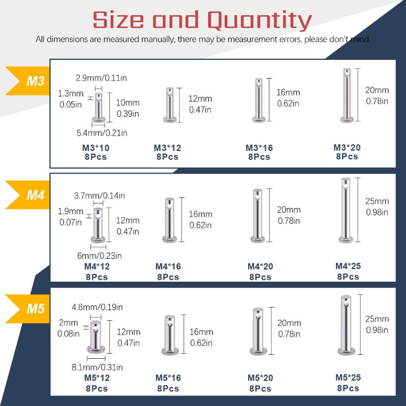 96pcs 304 Stainless Steel Metr - đánh giá và giá Head Pin Assorted