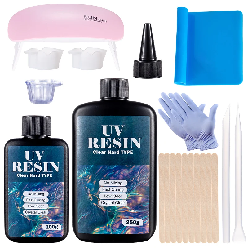 Hard UV Resin Glue Kit Fast Cu - đánh giá và giá Jewelry Making Glue