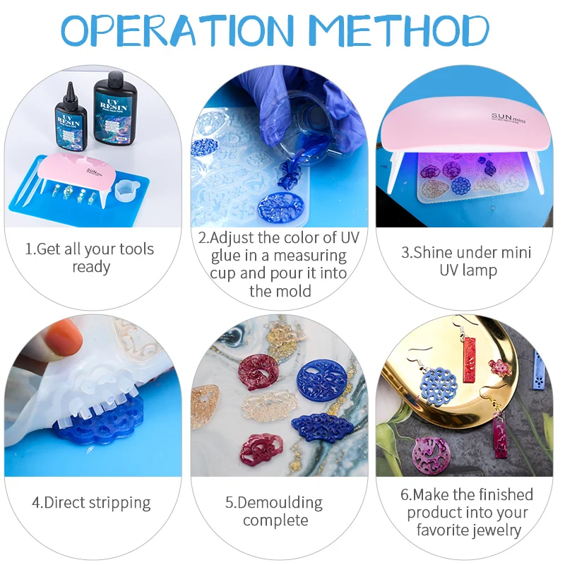 Hard UV Resin Glue Kit Fast Cu - đánh giá và giá Jewelry Making Glue