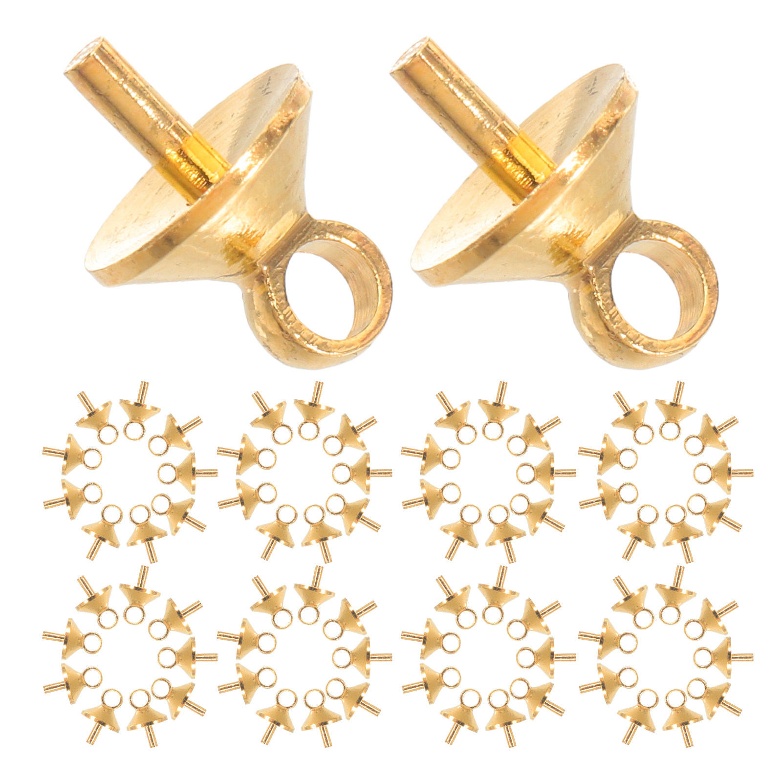 100Pcs Copper Half-Drilled Eye - đánh giá và giá Jewelry Making Glue