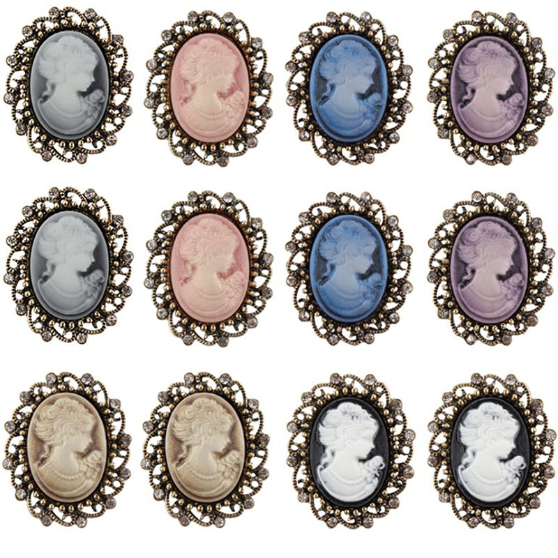Vintage Nữ Hoàng Của Cameo Làm - đánh giá và giá Head Pin Assorted