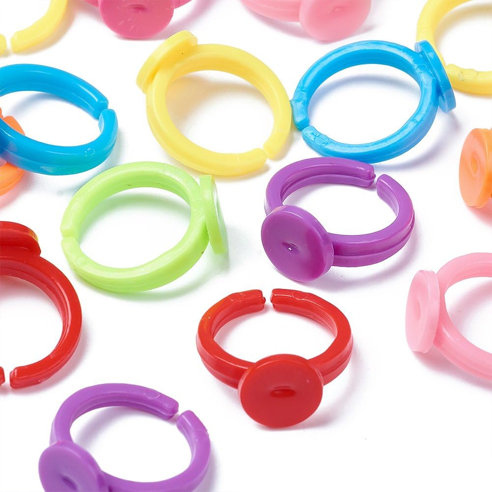 100pcs Clear Plastic Adjustabl - đánh giá và giá Jewelry Making 3 Year Old