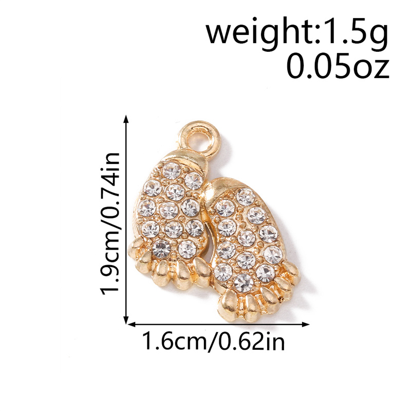 10pcs 16*19mm Crystal Footprin - đánh giá và giá Jewelry Making 3 Year Old