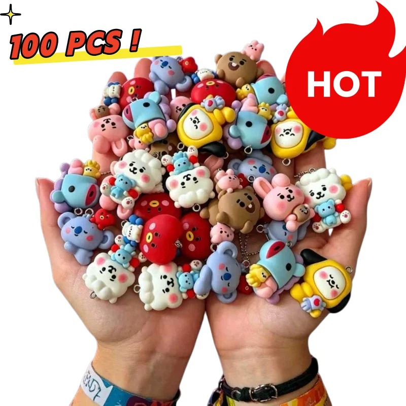 7pcs BT21 Resin Cartoon Charm  - đánh giá và giá Jewelry Making Designs