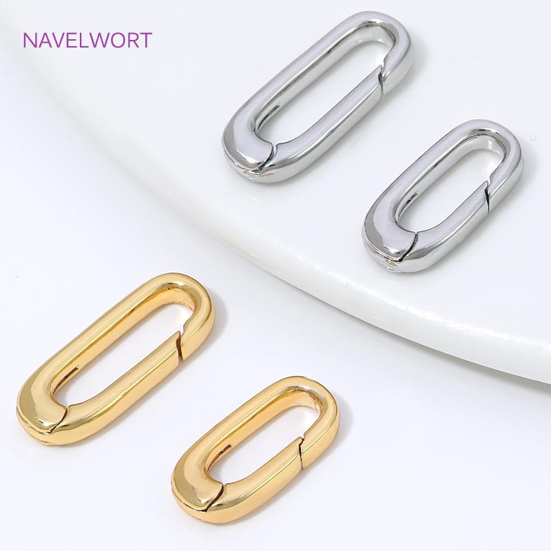 1/2/4Pcs 18K Gold Plated Oval  - đánh giá và giá Jewelry Making Designs
