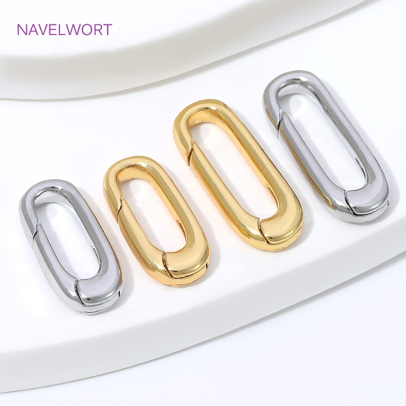 1/2/4Pcs 18K Gold Plated Oval  - đánh giá và giá Jewelry Making Designs