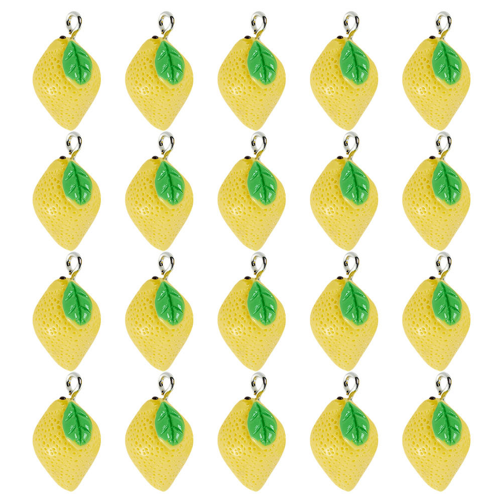 20Pcs Resin Lemon Charm Pendan - đánh giá và giá Jewelry Making Resin
