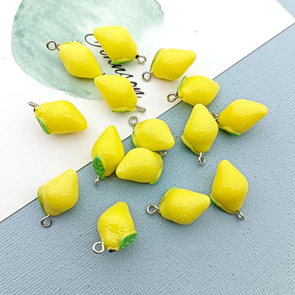 20Pcs Resin Lemon Charm Pendan - đánh giá và giá Jewelry Making Resin