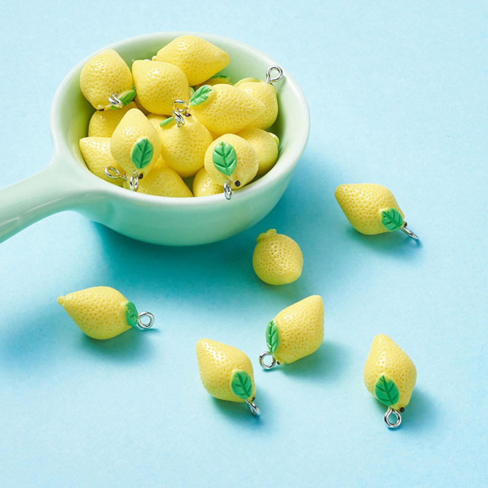 20Pcs Resin Lemon Charm Pendan - đánh giá và giá Jewelry Making Resin