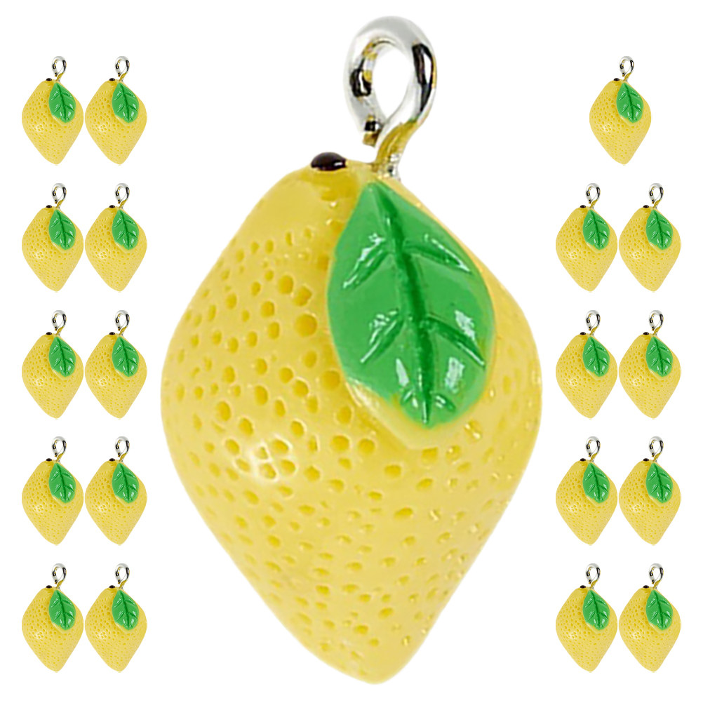 20Pcs Resin Lemon Charm Pendan - đánh giá và giá Jewelry Making Resin
