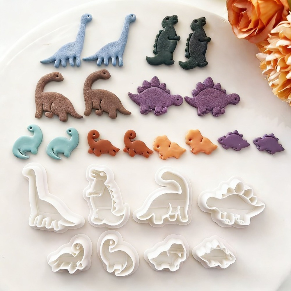 8pcs Cute Dinosaur Clay Cutter - đánh giá và giá Jewelry Making Tool Kit