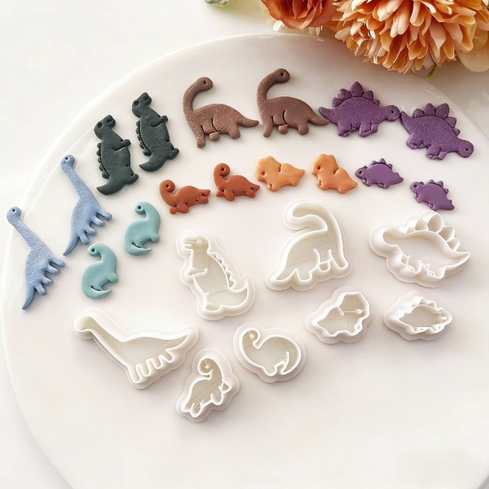 8pcs Cute Dinosaur Clay Cutter - đánh giá và giá Jewelry Making Tool Kit