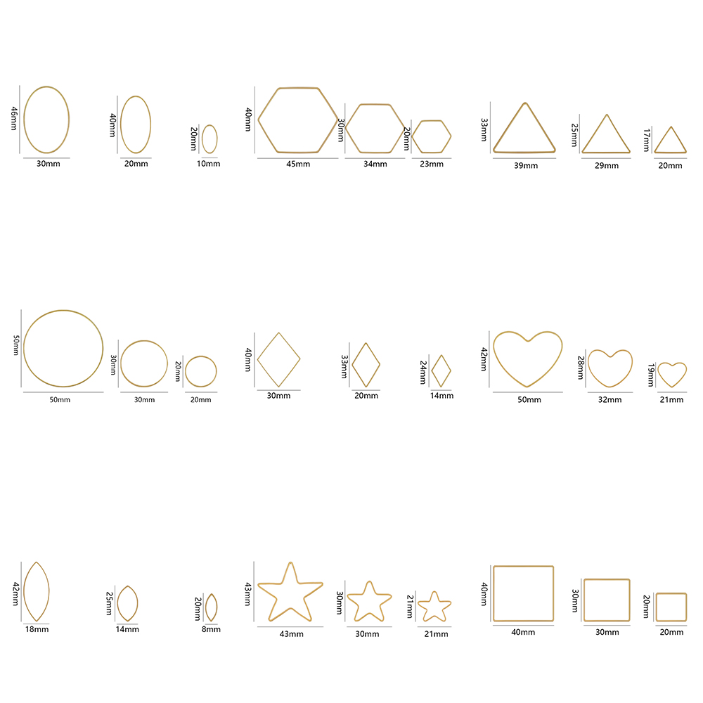 20Pcs Gold Silver Hollow Frame - đánh giá và giá Jewelry Making Pendants