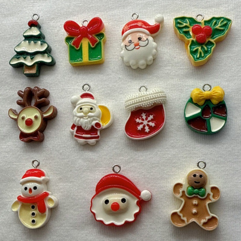 10pcs Christmas Cartoon Series - đánh giá và giá Jewelry Making Resin