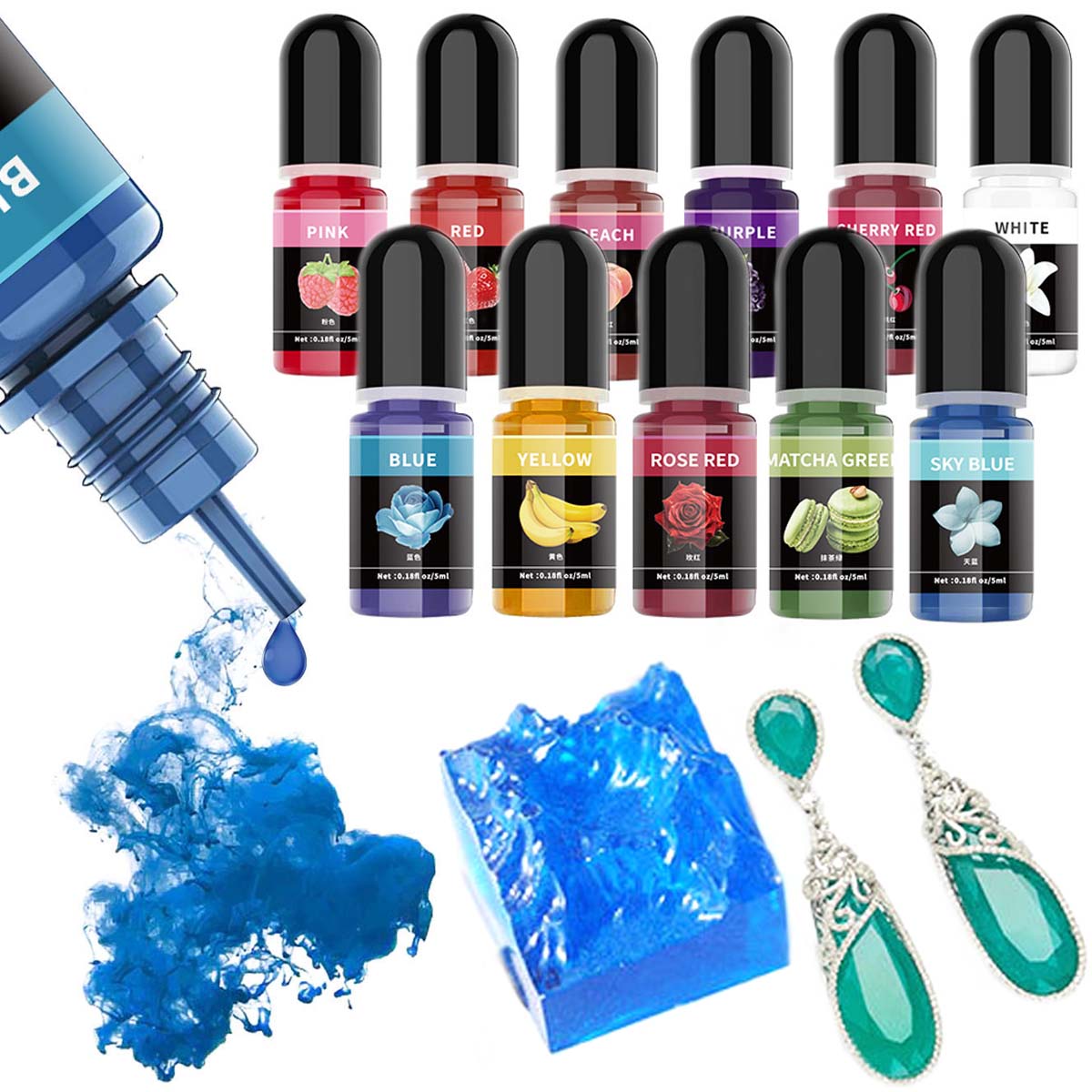 5ml/Bottle Epoxy Resin Pigment - đánh giá và giá Jewelry Making Glue