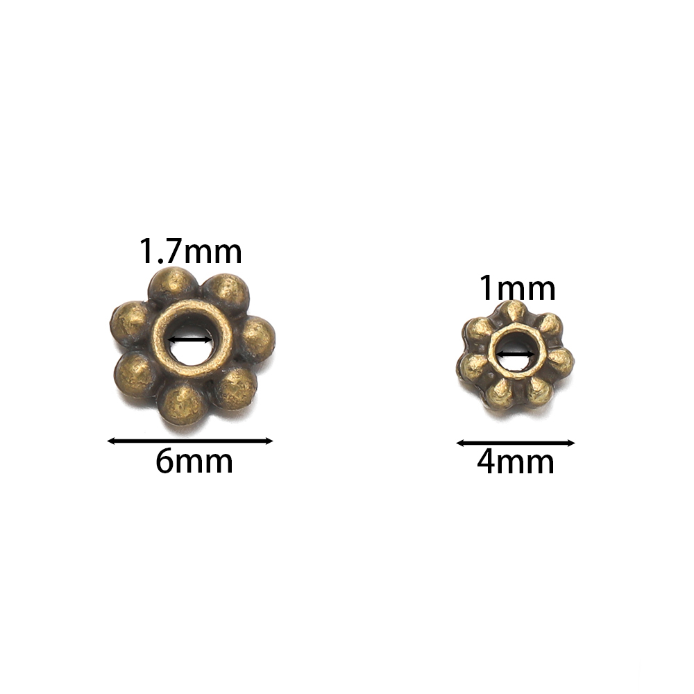 200pcs/lot 4/6mm Daisy Snowfla - đánh giá và giá Jewelry Making Equipment