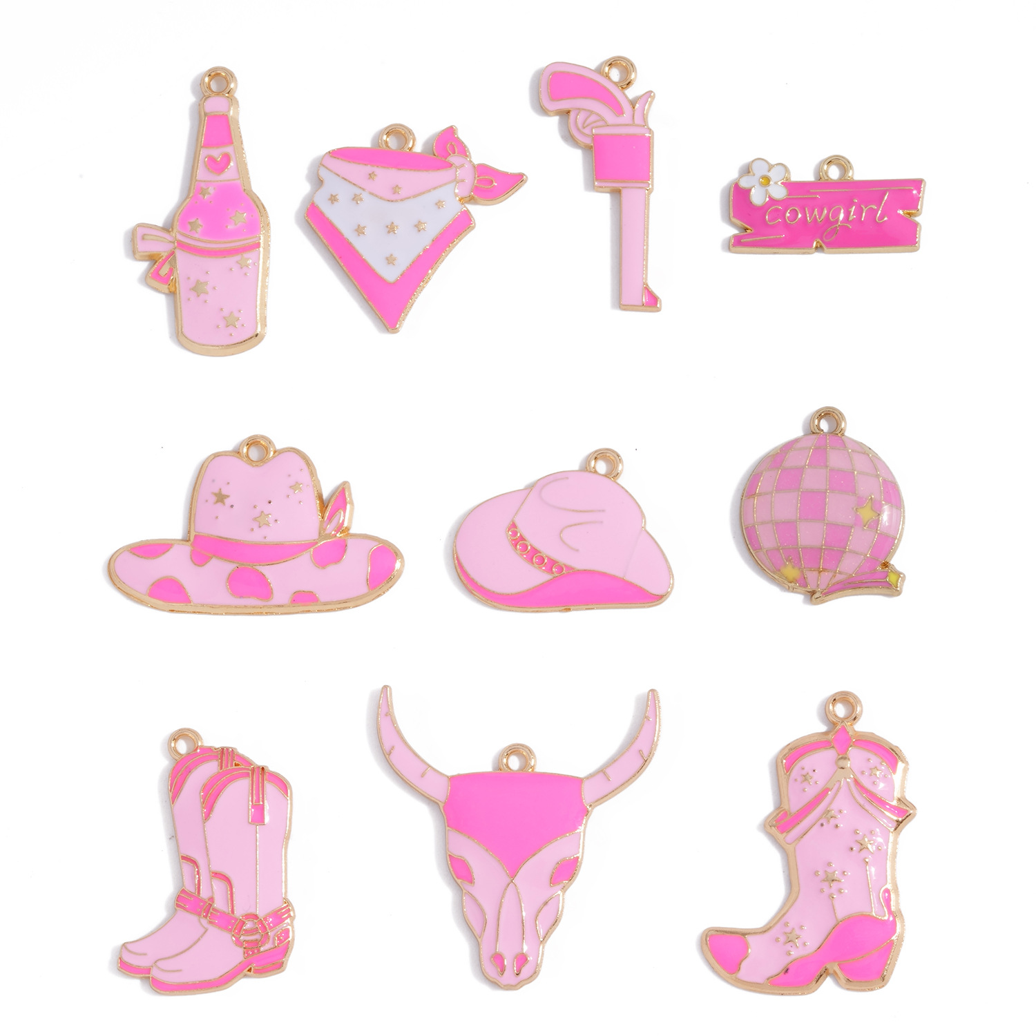 Cowboy Cowgirl Enamel Charms A - đánh giá và giá Jewelry Making Event