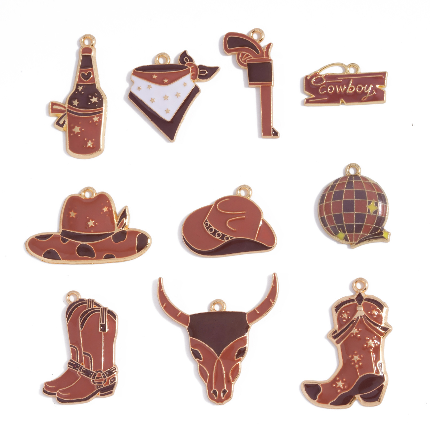 Cowboy Cowgirl Enamel Charms A - đánh giá và giá Jewelry Making Event