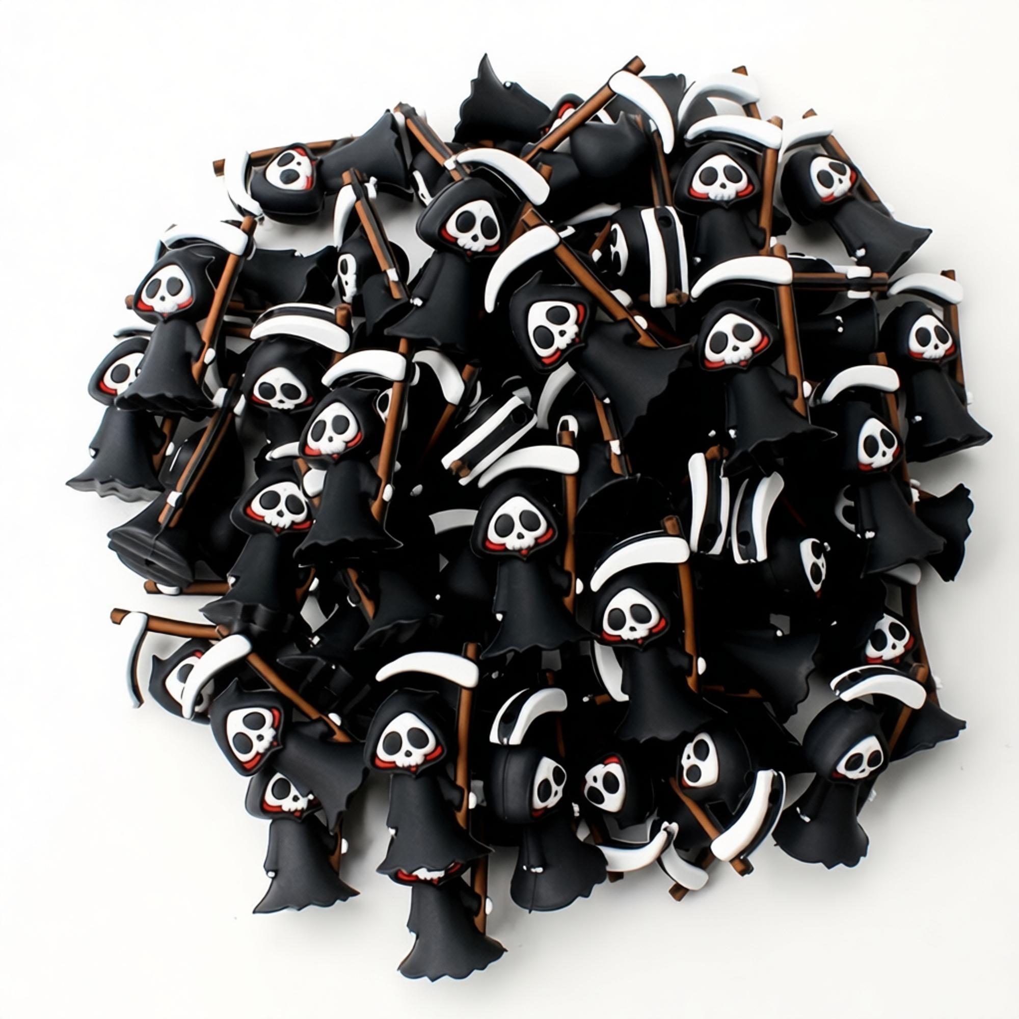 3D Silicone Beads Grim Reaper  - đánh giá và giá Jewelry Making Event