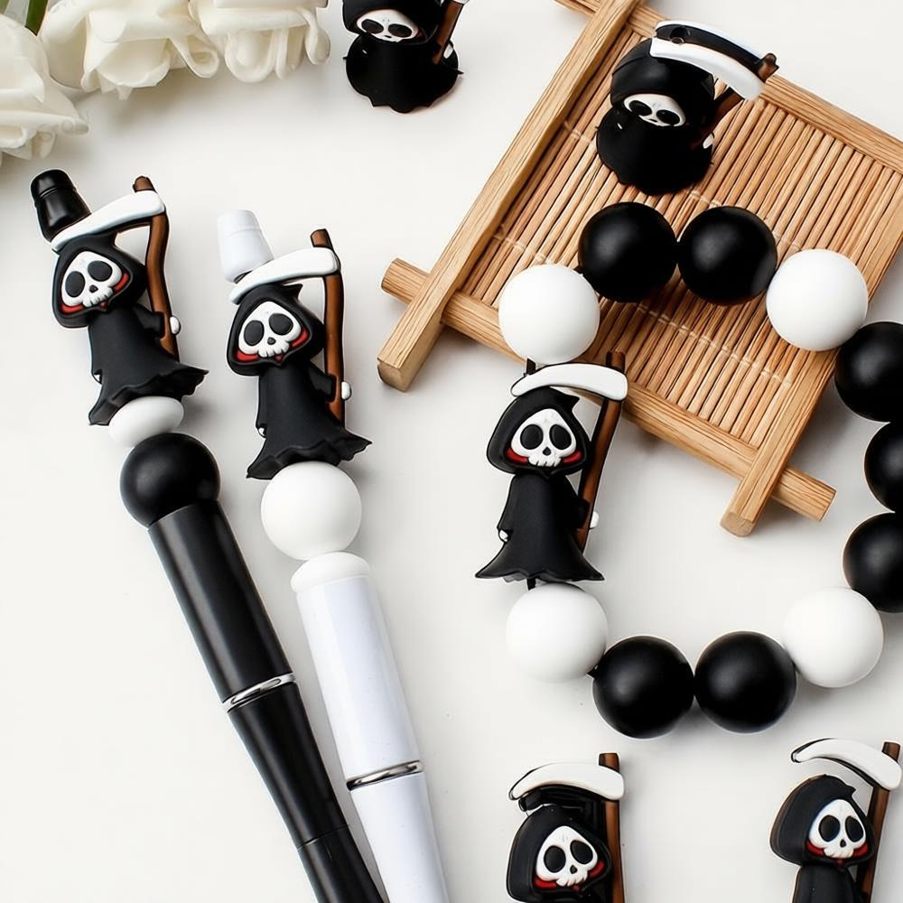 3D Silicone Beads Grim Reaper  - đánh giá và giá Jewelry Making Event