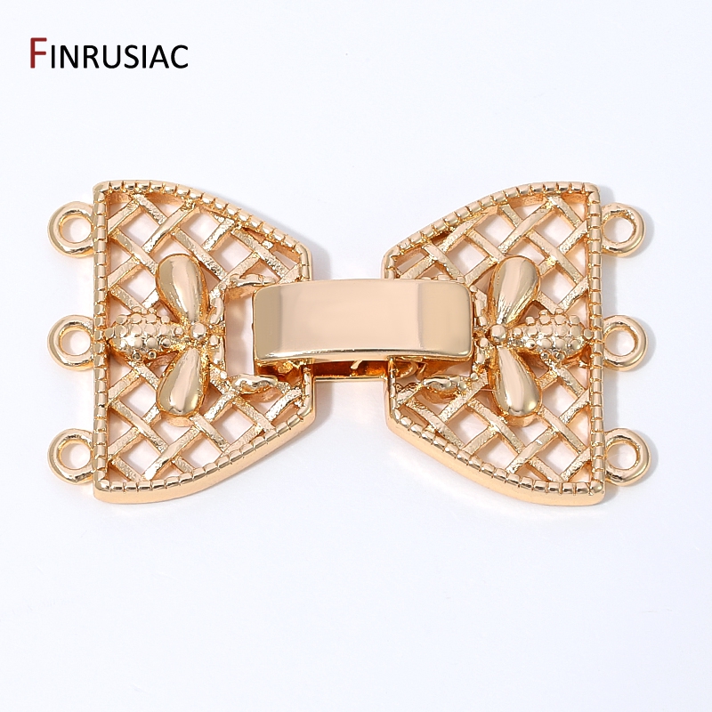 14K Gold Plated Brass 3-Row Pe - đánh giá và giá Jewelry Making Designs