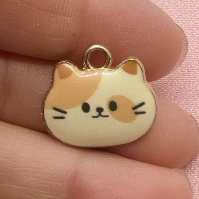 12pcs Printed Cat Head Alloy D - đánh giá và giá Jewelry Making Pendants