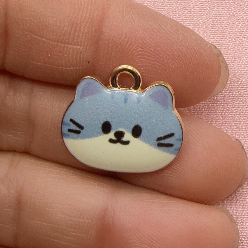 12pcs Printed Cat Head Alloy D - đánh giá và giá Jewelry Making Pendants