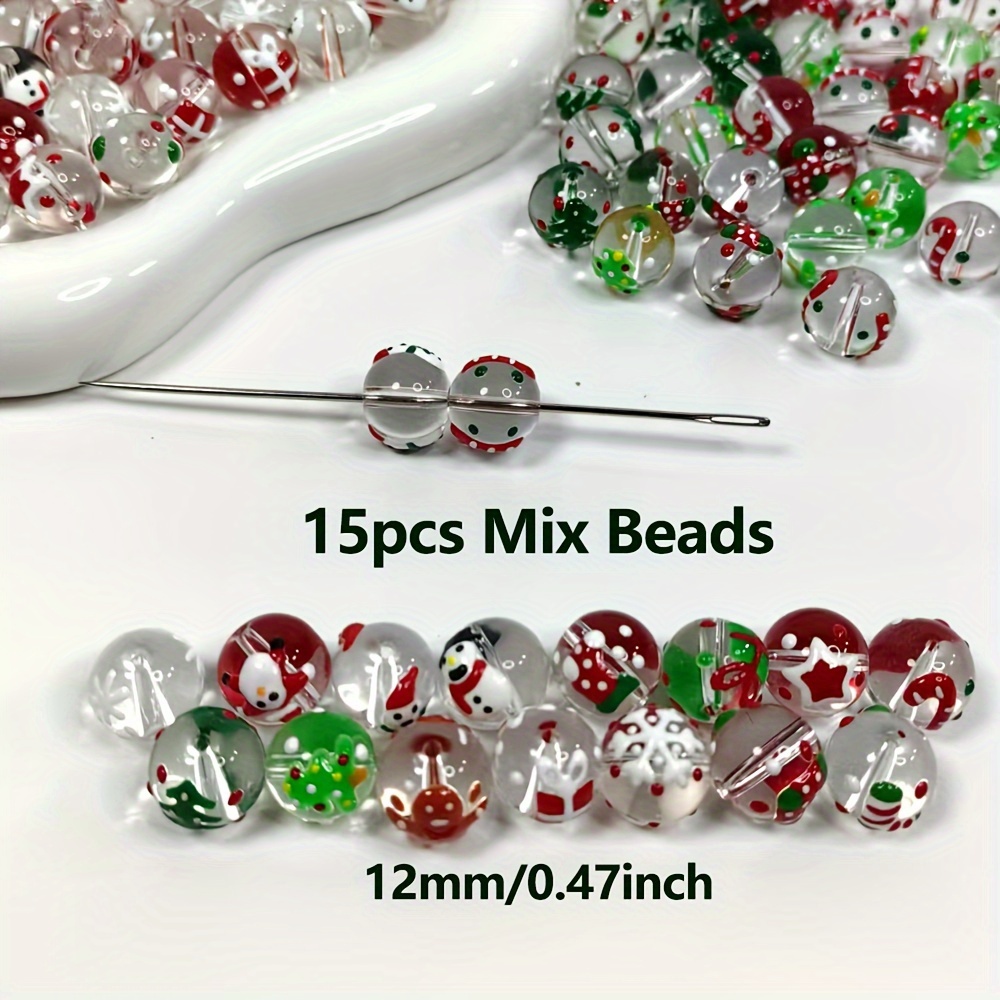 15Pcs 12mm Christmas transpare - đánh giá và giá Jewelry Making Event
